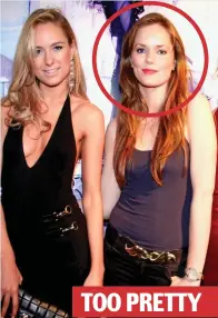  ??  ?? TOO PRETTY Ex-Tory aide Ellie Lyons (circled) with TV star friend Kimberley Garner