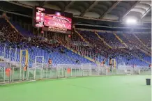  ?? BARTOLETTI ?? Una immagine dell’Olimpico sul 3-0 della Roma sui friulani