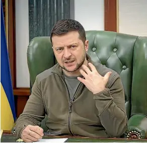  ?? AP ?? Ukrainian president Volodymyr Zelenskyy.