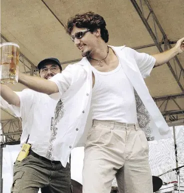  ?? CNW / HANDOUT ?? Justin Trudeau attends the Kokanee Summit Festival in Creston, B.C. in August 2000.