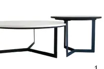  ??  ?? 1 Mason coffee table and side table POA from Kovacs, kovacs.co.nz.