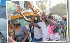  ?? Picture: AP ?? Residents flee their homes during clashes between police and gang member at the Portail neighborho­od in Port-au-Prince, Haiti, Thursday, February 29, 2024.