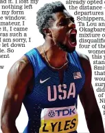  ?? AFP ?? Noah’s bark: Lyles roars with delight after his victory