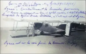  ?? DR/COLL. HENRI DE WAILLY ?? Un Breguet XIV sur le terrain d’Eszraa à 91 km au sud de Damas.