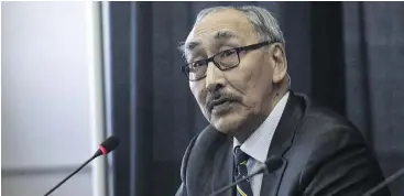  ?? PAT KANE / THE CANADIAN PRESS ?? Politician­s in Nunavut picked a new premier Thursday after removing Paul Quassa, above, from office in a non-confidence vote.
