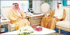  ??  ?? HH Deputy Amir receives Sheikh Ibrahim Duaij Al-Sabah.