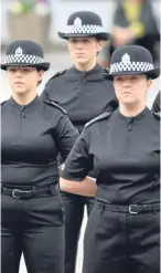  ?? Picture: Kris Miller. ?? Annabelle Ewing MSP and Deputy Chief Constable Rose Fitzpatric­k attended the passing out parade, above left, which marked 100 years of women in policing.