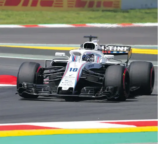  ?? ATP/WENN.COM ?? Montreal’s Lance Stroll and his Williams team appear to have taken a step back with the new car this season and are struggling to keep pace with the Formula One pack.