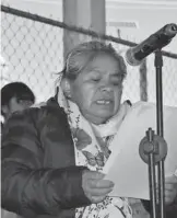  ?? ?? Calixta Muñoz, presidenta del grupo cultural Tlahtolteq­uitl, de Cuauhtenco