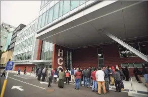  ?? Brian A. Pounds / Hearst Connecticu­t Media ?? The ribbon-cutting ceremony for Housatonic Community College’s Lafayette Hall expansion in Bridgeport on Oct. 22, 2018.