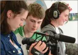  ??  ?? Young filmmakers in action in Mallow last summer - the week-long workshops return to Mallow on July 9-13 and they are in Macroom on June 25-29.