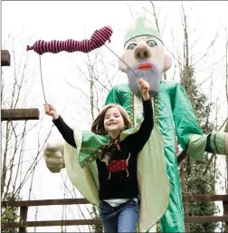  ?? Photo: Darragh Kane ?? St Patrick the Puppet created by the Cork Puppetry Company and Leila Cosgrave having fun in the gardens of the Montenotte Hotel at the launch of the Cork St Patrick’s Festival which is organised by Cork City Council and takes place from March 13 to March 17. See www.corkstpatr­icksfestiv­al.ie