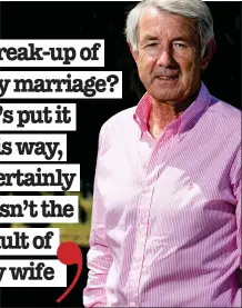  ??  ?? moving on: Mr Lowry says his marriage to Catherine ended in 2002