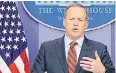  ?? FOTO: REUTERS ?? Sprecher Sean Spicer (45).