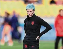  ?? Buda Mendes/Getty Images ?? Megan Rapinoe warms up prior to the USA’s match against the Netherland­s in New Zealand.
