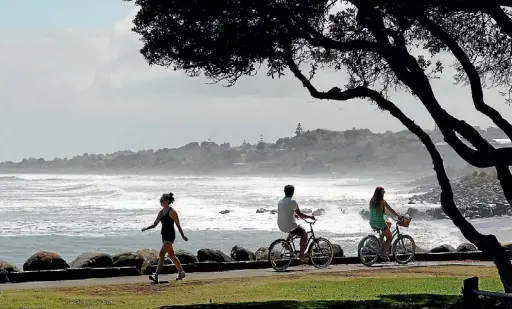  ?? CAMERON BURNELL ?? The coastal walkway is a great way to walk or ride your way to winning the competitio­n.