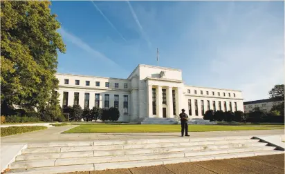  ?? (Kevin Lamarque/Reuters) ?? THE FEDERAL RESERVE building is seen in Washington, DC. The decision to lift the target overnight interest rate by 25 basis points to a range of 0.75% to 1.00% marked one of the Fed’s most convincing steps yet in the effort to return monetary policy to...