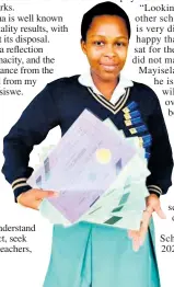  ?? ?? Sibusisisw­e Msane bagged 7 distinctio­ns and topped Welabasha High’s Class of 2023