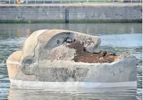  ?? PHOTO: COLIN HATTERSLY ?? The restored floating head back in Prince’s Dock.