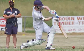  ??  ?? Right - Zac Wright chipped in with a timely 13 towards the end of the innings for his Longwarry side.
WARRAGUL AND DROUIN GAZETTE November 17 2020 Page 81