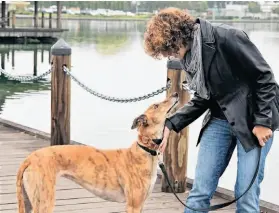  ?? Sharon Giordano ?? Eileen Mitchell, with Olivia, struggled with the deaths of her mother as well as her mom’s and her greyhounds. Could her mom still be guiding her?