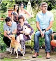  ??  ?? Contemplat­ive: Louis Theroux, main, with a polyamorou­s family in Oregon, above, and his wife, Nancy Strang, below