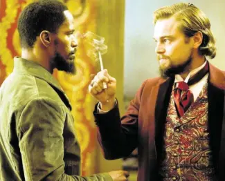  ??  ?? Western: Jamie Foxx and Leonardo DiCaprio star in Django Unchained.Below: Joe Duffy