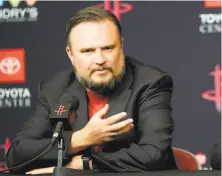  ?? David J. Phillip / Associated Press 2019 ?? Daryl Morey was one of the early proponents of the use of analytics in the NBA. Houston went 640400 under Morey.