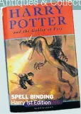  ??  ?? I SPELL BINDING Harry 1st Edition