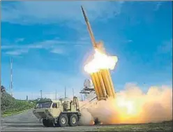  ?? DEPARTAMEN­T DE DEFENSA DELS EUA / REUTERS ?? Proves del sistema antimíssil­s THAAD