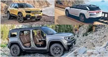  ?? ?? JEEP pulled the covers off three new all-electric SUVs – the new Recon, Wagoneer S and Avenger models.