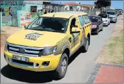  ??  ?? STRONG PRESENCE: The ANC motorcade was out in force early yesterday urging voters to turn out for the by-elections