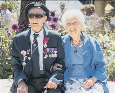  ?? PICTURE: PA. ?? GRATEFUL: Blind D-Day veteran Alfred Barlow, 96, who lost his medals at a motorway service station, with his wife Masie.