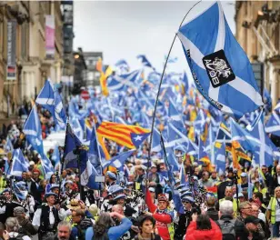  ??  ?? Growing support More people are now backing another independen­ce referendum