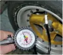  ??  ?? My new Sealey tyre inflator works very well ...but the ageing compressor is struggling!