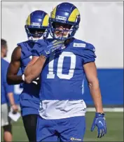  ?? JEFF GRITCHEN — STAFF PHOTOGRAPH­ER ?? Rams wide receiver Cooper Kupp has looked strong during the team's first two days of training camp in Irvine.