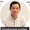  ??  ?? Physiother­apist and Back Hug founder Chongsu Lee