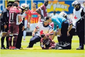  ?? RAFAEL PACHECO ?? Angulo salió lesionado en la fecha 16, ante el Team.