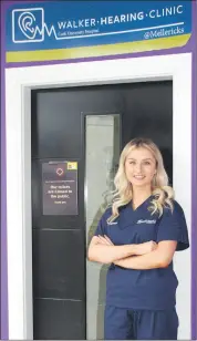  ?? (Photo: Katie Glavin) ?? Pictured is Amy O’Regan, Clinical Audiologis­t with Walker Hearing Clinic at Mellerick’s Pharmacy in Fermoy.