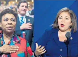  ?? Tom Williams and Bill Clark CQ Roll Call ?? REP. LINDA SANCHEZ (D-Whittier), right, was chosen over Rep. Barbara Lee (D-Oakland) to be vice chairwoman of the House Democratic Caucus.