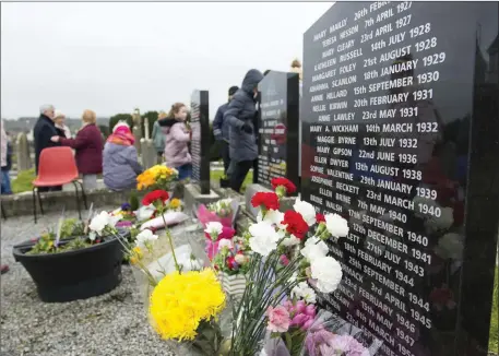  ??  ?? Flowers of Magdalene ceremony at St Stephen’s Cemetery in New Ross.