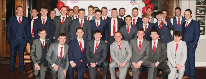  ??  ?? The St Mogues Intermedia­te hurling team, who won a Leinster title and were All-Ireland finalists, were guests of honour at the St Mogues dinner dance.