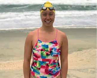  ??  ?? Hannah Morgan will use her swim from Stewart Island to Bluff next month as a fundraiser to help people with mental health issues.