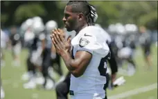  ??  ?? In this June 11 file photo, Oakland Raiders wide receiver Antonio Brown is shown during an NFL football minicamp in Alameda. AP PHOTO/ERIC RISBERG