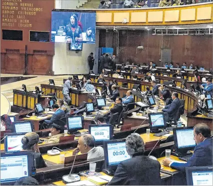  ?? RENÉ FRAGA / EXPRESO ?? Segundo debate. La Asamblea Nacional analizó el pasado martes la ley para Enfrentar el Conflicto Interno.