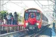  ?? CHINA DAILY PROVIDED TO ?? A subway train manufactur­ed for Boston Subway’s new Orange Line is seen on Monday in Changchun, Jilin province.