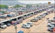  ?? HT PHOTO ?? A packed multi-storey parking in Haridwar, on Friday.