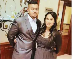  ?? PICTURE: SUPPLIED ?? Amelia Govender with her fiancé Kyle Victor when she was 8 months pregnant with her baby Summer Reign.