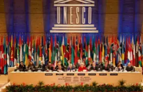  ?? Ludovic / REA ?? En 2011, lors de la Conférence générale qui détermine la politique de l’Unesco. Chaque État dispose d’une même voix, quels que soient sa taille et son écot financier à l’institutio­n.