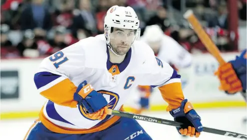  ?? JULIO CORTEZ / THE ASSOCIATED PRESS FILES ?? New York Islanders centre John Tavares tops the list of free agents this year with Toronto, Tampa Bay, San Jose, Boston and Dallas among the front-runners to sign him.